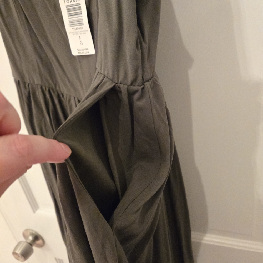 Torrid Olive Green Midi Dress - Picture 4 of 4